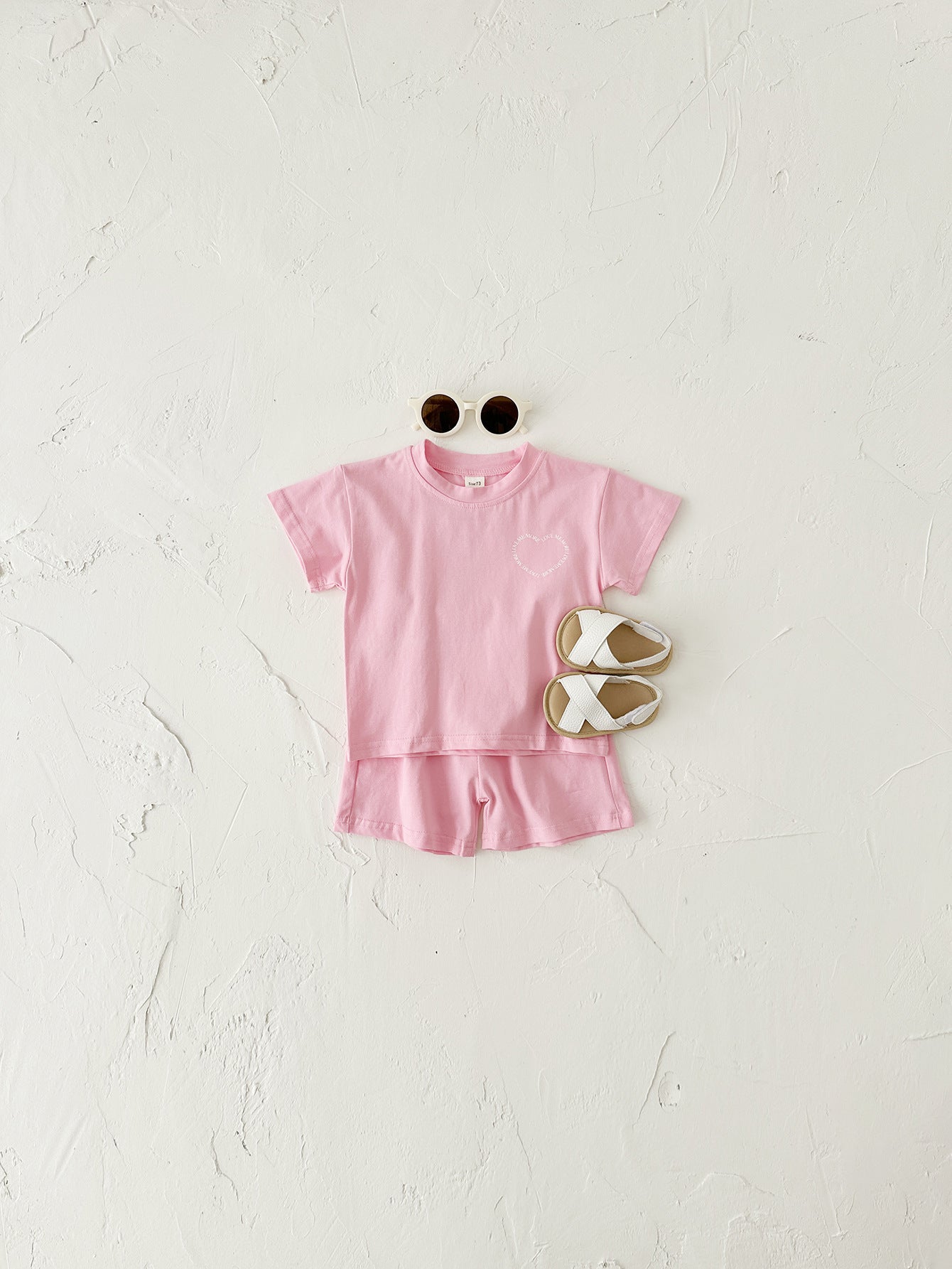 Heart Printing Short Sleeve Set