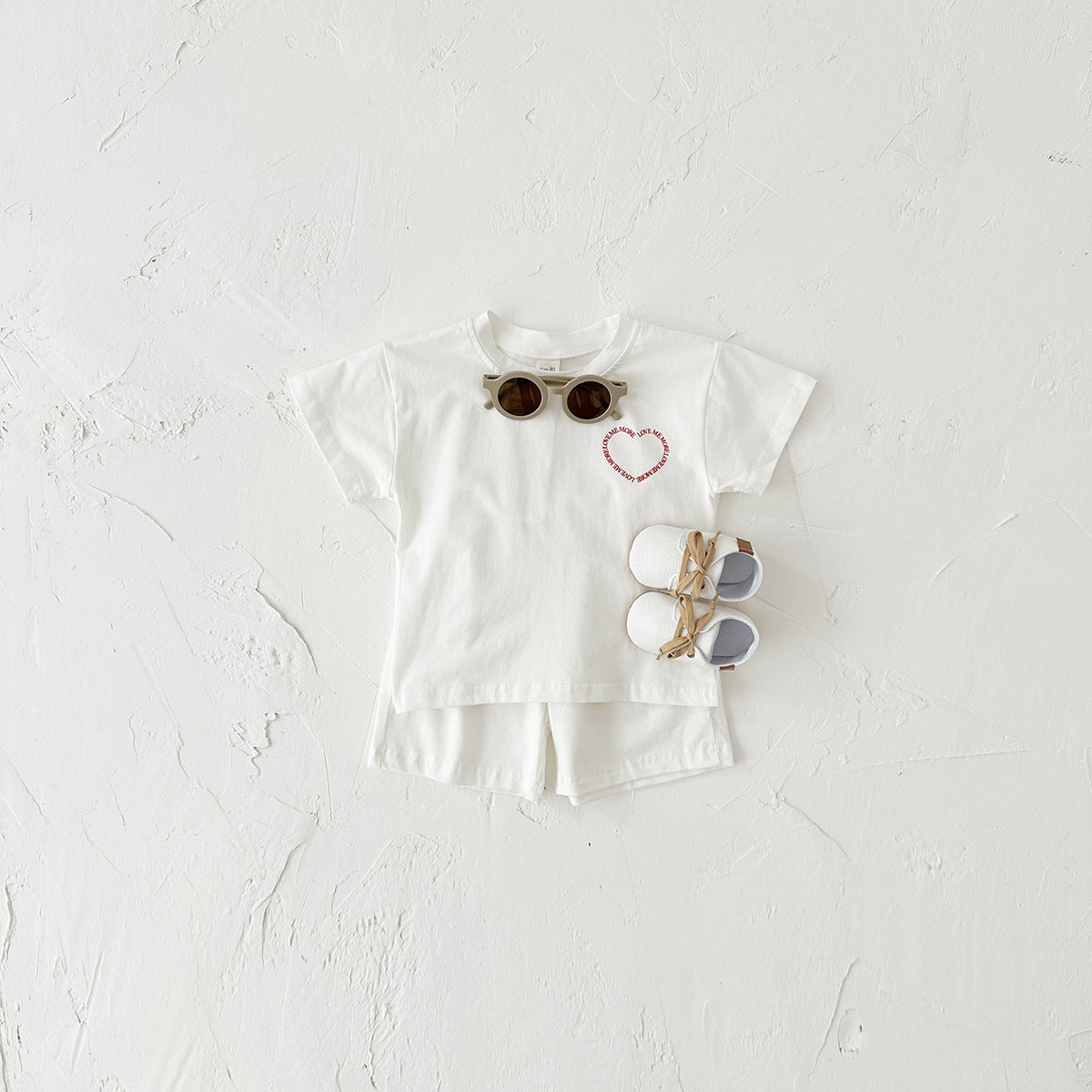 Heart Printing Short Sleeve Set