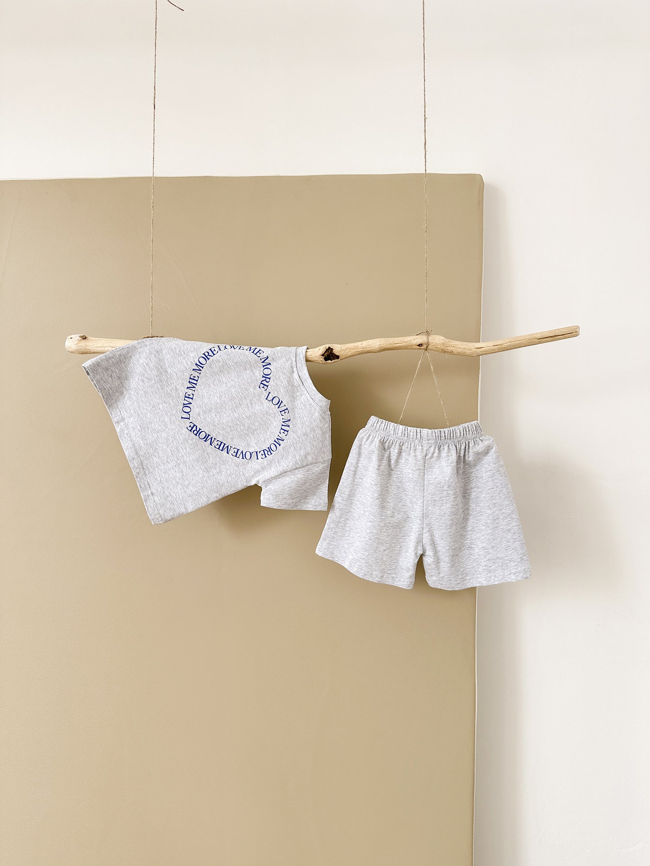 Heart Printing Short Sleeve Set